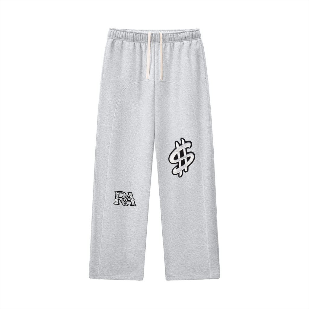 RA Contrast-Stitched Fleece Sweatpants